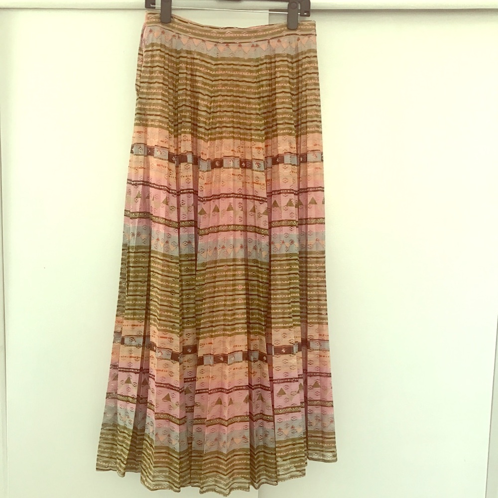 Vintage pleaded long skirt